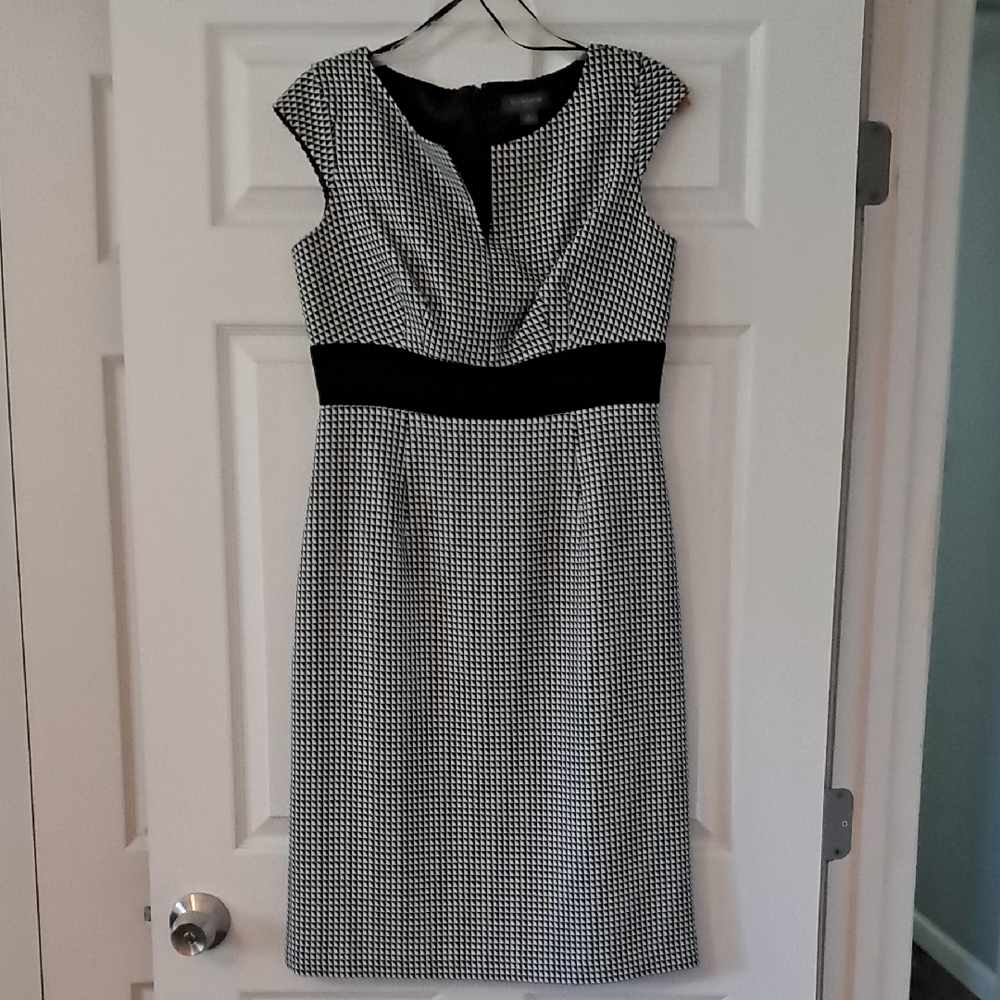 Black and White Houndstooth Dress